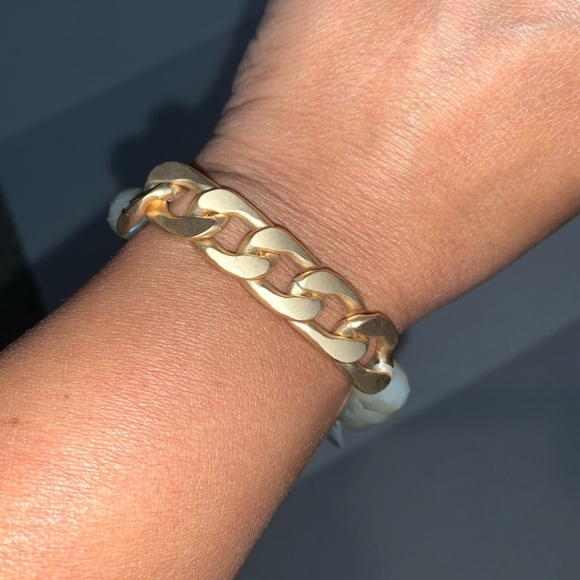 💛 Pearl & Gold Boho Style Bracelet - Picture 3 of 4